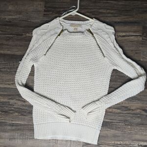 MICHAEL Michael Kors Cream Textured Knit Sweater
